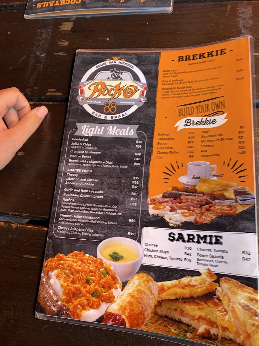 Menu Rock@88 Moreleta-9